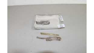MIXED LOT OF WHITE METAL BOSUN'S WHISTLE, TWO PROPELLING PENCILS