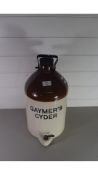 GAYMERS CYDER STONEWARE FLAGON