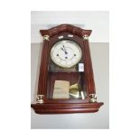 MODERN RAPPORT WALL CLOCK IN MAHOGANY EFFECT CASE