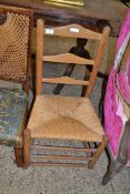 SINGLE RUSH SEAT LADDERBACK CHAIR