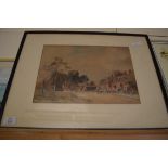 L . E. N. WARD (BRITISH, 19TH CENTURY), VILLAGE OF ARROW, NEAR BIRMINGHAM, WATERCOLOUR, FRAMED AND