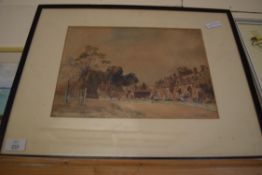 L . E. N. WARD (BRITISH, 19TH CENTURY), VILLAGE OF ARROW, NEAR BIRMINGHAM, WATERCOLOUR, FRAMED AND