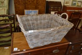 RECTANGULAR WICKER BASKET