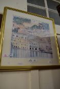 AFTER GUSTAV KLIMT, COLOURED PRINT, GILT FRAMED, 60CM WIDE