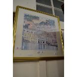 AFTER GUSTAV KLIMT, COLOURED PRINT, GILT FRAMED, 60CM WIDE