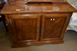 MODERN LIGHT OAK SERVING SIDEBOARD WITH FOLDING TOP