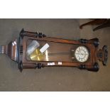 LATE 19TH CENTURY VIENNA WALL CLOCK 105CM HIGH