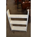 WHITE PAINTED SHELF UNIT, 67CM WIDE