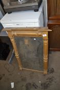 REPAINTED 19TH CENTURY PIER MIRROR WITH COLUMN FORMED FRAME (A/F)