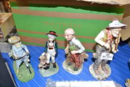 FOUR MIXED FIGURINES