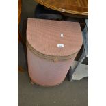 LLOYD LOOM STYLE PINK LAUNDRY BIN, 60CM HIGH