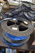 TWO ROLLS OF BLUE CERLIKON SPEAKER CABLE