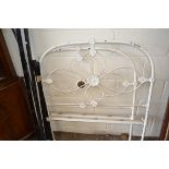 SMALL VICTORIAN BRASS AND IRON BED FRAME, 102CM WIDE