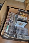 BOX OF DVDS AND CDS