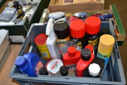 BOX OF CAR CARE PRODUCTS