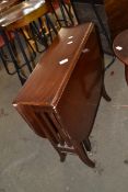 LATE VICTORIAN MAHOGANY DROP LEAF SUTHERLAND TABLE, 60CM WIDE