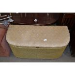 LLOYD LOOM STYLE OTTOMAN, 89CM WIDE