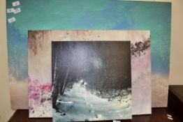 THREE MODERN ABSTRACT CANVAS PRINTS