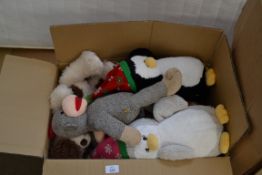 TWO BOXES OF SOFT TOYS