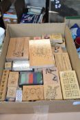 BOX OF CHILDREN'S RUBBER PRINTING STAMPS