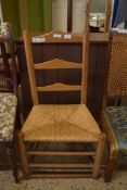 SINGLE RUSH SEAT LADDERBACK CHAIR