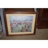 AFTER MICHAEL HARRISON, CHELTENHAM GOLD CUP, COLOURED PRINT, FRAMED AND GLAZED
