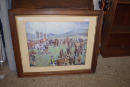 AFTER MICHAEL HARRISON, CHELTENHAM GOLD CUP, COLOURED PRINT, FRAMED AND GLAZED