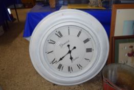 LARGE MODERN GREENWICH CLOCK COMPANY WALL CLOCK WITH QUARTZ MOVEMENT, 76CM DIAM