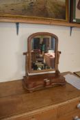 VICTORIAN MAHOGANY FRAMED SWING DRESSING TABLE MIRROR, 55CM HIGH