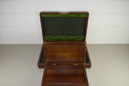 MAHOGANY CUTLERY BOX TOGETHER WITH A FURTHER MAHOGANY BOX (2)