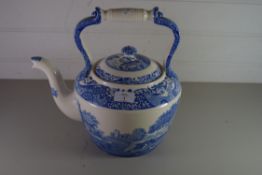 LARGE MODERN SPODE BLUE AND WHITE KETTLE