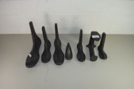 COLLECTION OF VINTAGE IRON SHOEMAKER'S LASTS