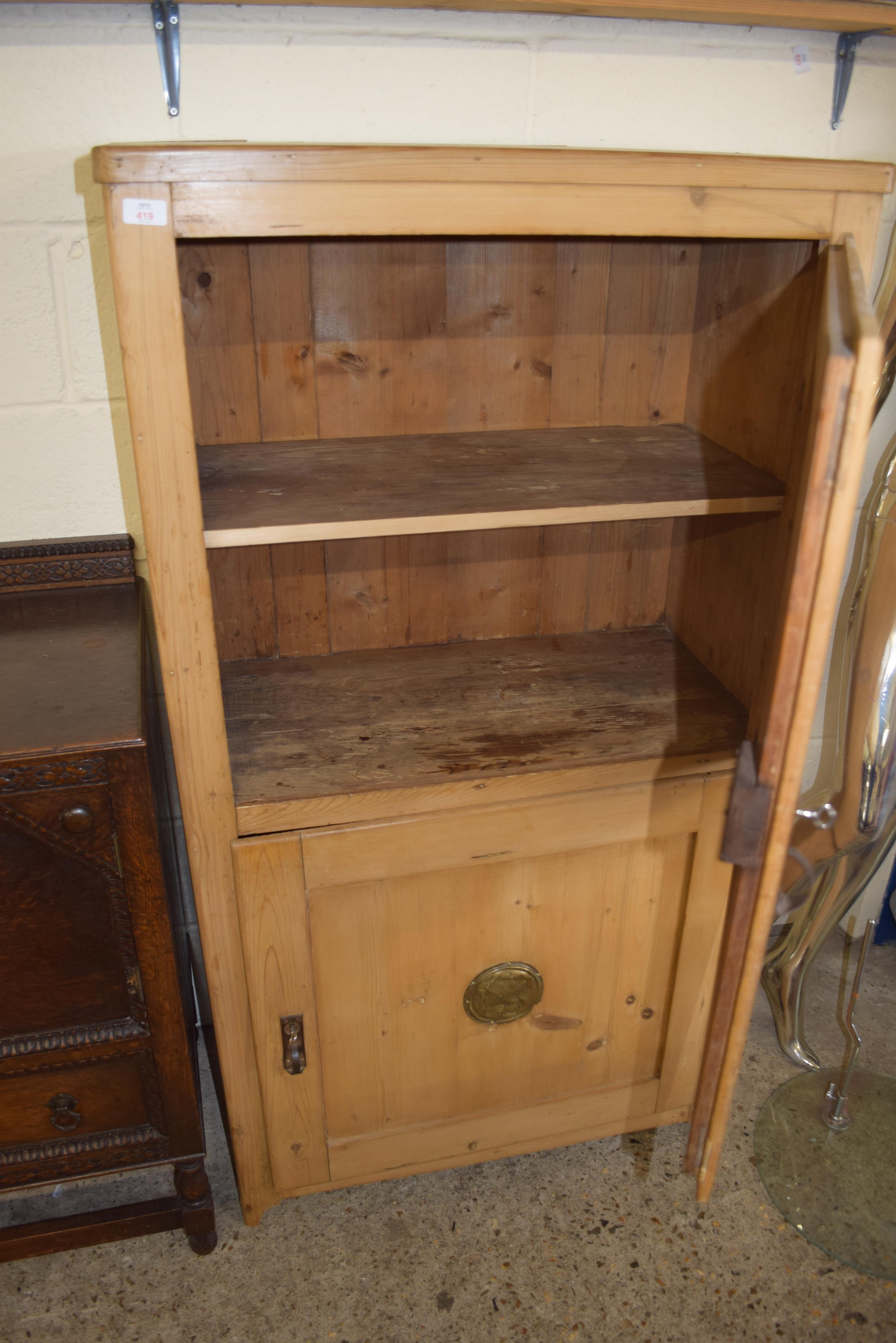 VINTAGE PINE TWO-DOOR KITCHEN CABINET, THE DOORS FITTED WITH VENTILATION, 150CM HIGH - Image 2 of 2