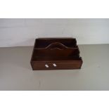 POLISHED MAHOGANY CUTLERY BOX