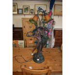 MODERN BRONZE EFFECT FIGURAL TABLE LAMP, 99CM HIGH