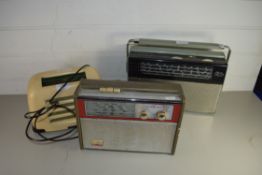 MIXED LOT OF VINTAGE RADIOS COMPRISING A KB RADIO, HMV TRANSISTOR 7 AND A PERDIO