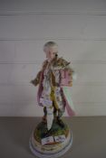 CONTINENTAL BISQUE FIGURE OF A GENTLEMAN IN PERIOD COSTUME