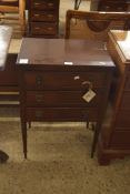 REPRODUCTION MAHOGANY THREE DRAWER CHEST WITH RINGLET HANDLES, 70CM HIGH