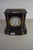 LATE 19TH/EARLY 20TH CENTURY MANTEL CLOCK IN EBONISED CASE