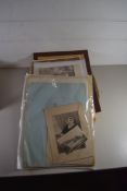 MIXED LOT COMPRISING UNFRAMED 19TH CENTURY AND LATER PICTURES