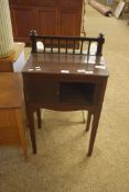 SMALL TAMBOUR FRONT BEDSIDE CABINET, 81CM HIGH