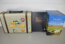 JAMES HERRIOT COMPLETE BOXED SET OF BOOKS, THE GODFATHER DVD COLLECTION AND LAUREL & HARDY FEATURE