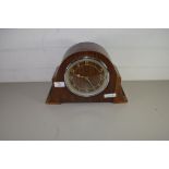 ART DECO PERIOD MANTEL CLOCK IN WALNUT VENEERED CASE