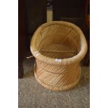 OVAL WICKER BASKET, 75CM WIDE