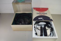 BOXED VINTAGE AKAI ASE-20 HEADPHONES AND AVENGER SH6 HEADPHONES