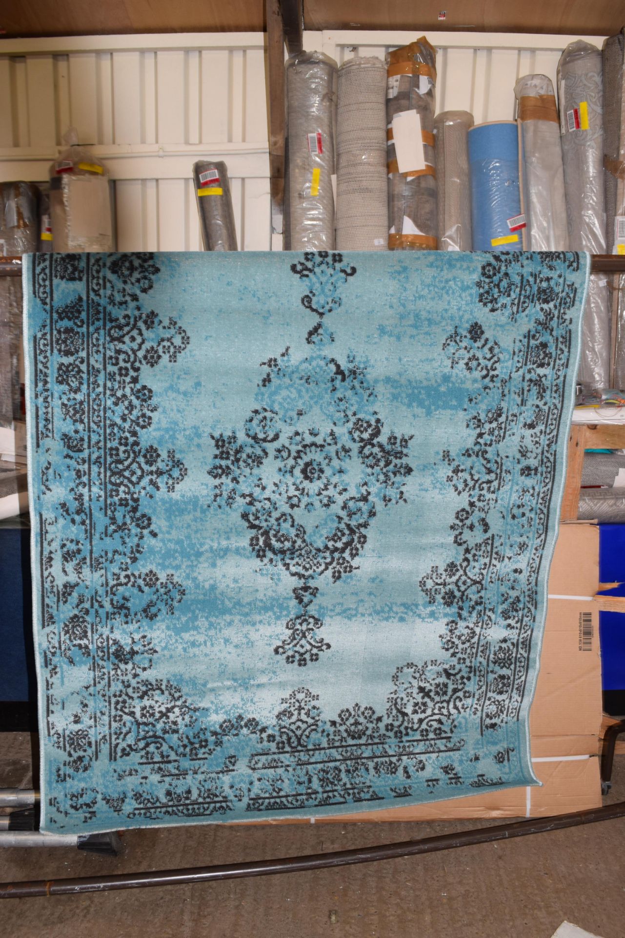 Three posts Alvin blue/green rug, 120 x 170. RRP £65.99 - Image 3 of 3