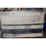 Flat weave blue/grey rug, 200 x 290cm