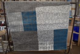 Turquoise/grey rug, 160 x 230cm