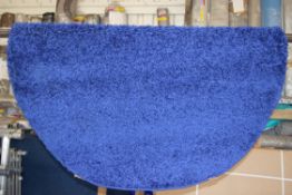 City shaggy blue rug, 120cm wide