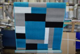 Kilas teal/black rug, 80 x 150cm